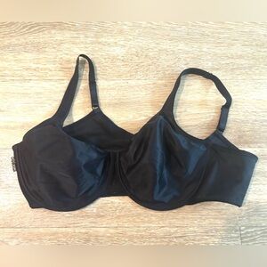 Chantelle Minimizer Bra 44C Black Unlined Underwire Full Coverage Comfort